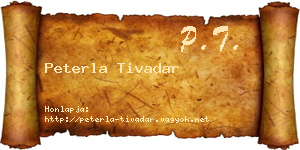 Peterla Tivadar névjegykártya